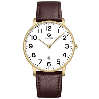 Foto 1 | Foto 1 | Reloj L Lavaredo Para Hombre Llavaredo De Piel Extremadamente Fina - Venta Internacional.