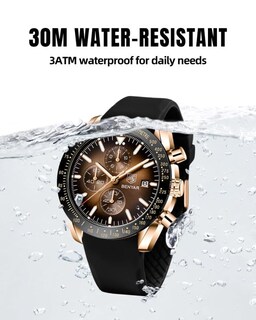 Foto 5 | Foto 5 | Reloj By Benyar, Cronógrafo Analógico De Cuarzo, 30 M, Resistente Al Agua Para Hombre - Venta Internacional.