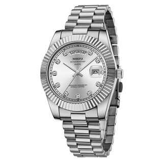 Foto 1 | Foto 1 | Reloj Nibosi B04-all Silver Quartz De Acero Inoxidable Para Hombre - Venta Internacional.