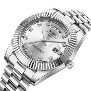 Foto 3 | Foto 3 | Reloj Nibosi B04-all Silver Quartz De Acero Inoxidable Para Hombre - Venta Internacional.