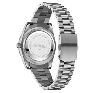 Foto 4 | Foto 4 | Reloj Nibosi B04-all Silver Quartz De Acero Inoxidable Para Hombre - Venta Internacional.