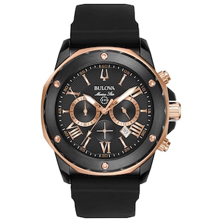 Foto 1 | Foto 1 | Reloj Bulova Marine Star Series A 98b307 De Silicona Negra - Venta Internacional.