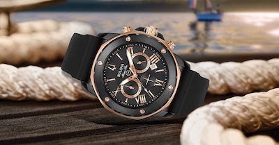 Foto 2 | Foto 2 | Reloj Bulova Marine Star Series A 98b307 De Silicona Negra - Venta Internacional.
