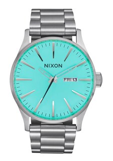 Foto 2 | Foto 2 | Reloj Nixon Sentry Ss A356 Plateado/turquesa Para Hombre - Venta Internacional.