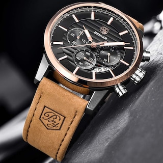 Foto 5 | Foto 5 | Reloj Benyar Quartz Chronograph De Piel Impermeable Para Hombre - Venta Internacional.