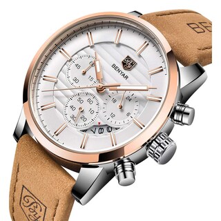 Foto 2 | Foto 2 | Reloj Benyar Quartz Chronograph Impermeable Para Hombre Marrón - Venta Internacional.