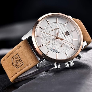 Foto 4 | Foto 4 | Reloj Benyar Quartz Chronograph Impermeable Para Hombre Marrón - Venta Internacional.