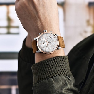 Foto 6 | Foto 6 | Reloj Benyar Quartz Chronograph Impermeable Para Hombre Marrón - Venta Internacional.