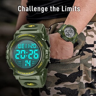 Foto 2 | Foto 2 | Reloj Deportivo Digital L Lavaredo Para Hombre, Resistente Al Agua, 50 M - Venta Internacional.