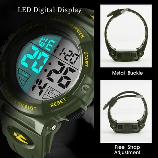 Foto 4 | Foto 4 | Reloj Deportivo Digital L Lavaredo Para Hombre, Resistente Al Agua, 50 M - Venta Internacional.