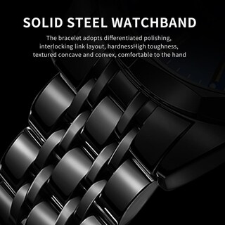 Foto 7 | Foto 7 | Vestido De Negocios Minimalista Negro Watch Olevs Para Hombre - Venta Internacional.