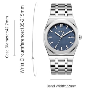 Foto 4 | Foto 4 | Reloj Burei De Acero Inoxidable Analógico De Cuarzo Impermeable Para Hombre - Venta Internacional.