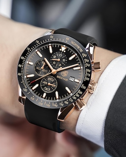 Foto 7 | Foto 7 | Reloj By Benyar Con Cronógrafo Analógico De Cuarzo Para Hombre, Resistente Al Agua - Venta Internacional.