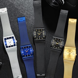 Foto 5 | Foto 5 | Reloj Nibosi Square Business Waterproof Para Hombre, Plateado Y Azul - Venta Internacional.