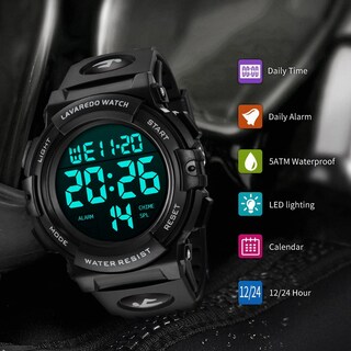 Foto 7 | Foto 7 | Reloj L Lavaredo Digital Sports, Cronógrafo Impermeable Para Hombre - Venta Internacional.