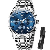 Reloj Olevs Luxury Waterproof Para Hombre De Acero Inoxidable - Venta Internacional.