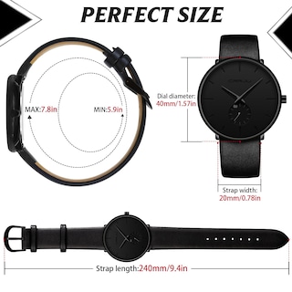 Foto 3 | Foto 3 | Correa De Piel Unisex Impermeable Y Minimalista Watch Fizili - Venta Internacional.