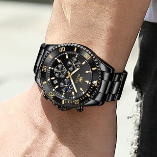 Foto 7 | Foto 7 | Calendario Clásico Multifunción Negro Watch Olevs Para Hombre - Venta Internacional.