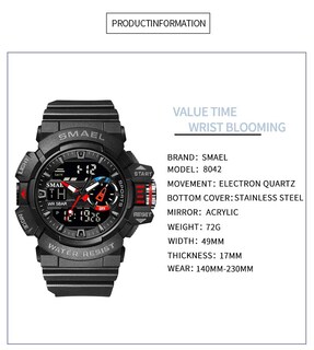 Foto 7 | Foto 7 | Reloj Gosasa S-shock 8043_led Rojo Digital Impermeable Para Hombre - Venta Internacional.