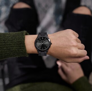 Foto 3 | Foto 3 | Reloj Burei Para Hombre, Acero Inoxidable, Cuarzo, Negro, Resistente Al Agua - Venta Internacional.