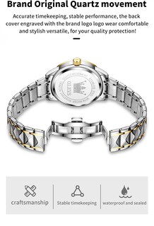 Foto 6 | Foto 6 | Reloj Olevs Para Hombre, Acero Inoxidable Azul, Impermeable Con Diamante - Venta Internacional.