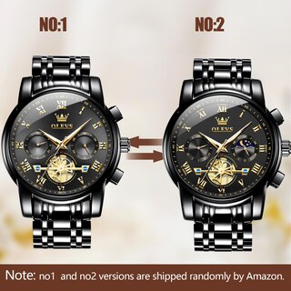 Foto 4 | Foto 4 | Reloj Olevs Black Fashion Chronograph De Acero Inoxidable Para Hombre - Venta Internacional.