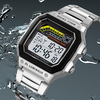 Foto 4 | Foto 4 | Reloj Pasoy Gold Digital Para Hombre De Acero Inoxidable Resistente Al Agua - Venta Internacional.