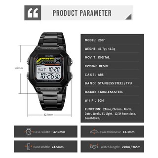 Foto 7 | Foto 7 | Reloj Pasoy Gold Digital Para Hombre De Acero Inoxidable Resistente Al Agua - Venta Internacional.