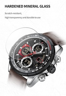 Foto 4 | Foto 4 | Reloj De Cuero Analógico Digital Militar Naviforce Para Hombre - Venta Internacional.