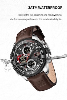 Foto 5 | Foto 5 | Reloj De Cuero Analógico Digital Militar Naviforce Para Hombre - Venta Internacional.