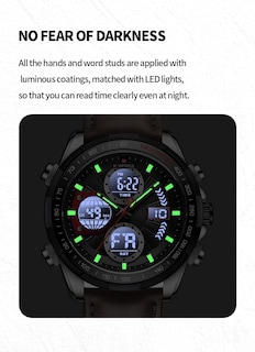 Foto 6 | Foto 6 | Reloj De Cuero Analógico Digital Militar Naviforce Para Hombre - Venta Internacional.