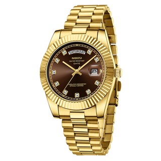 Foto 1 | Foto 1 | Reloj Nibosi B07-gold Brown De Cuarzo Analógico Para Hombre - Venta Internacional.