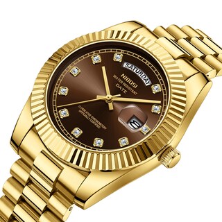 Foto 3 | Foto 3 | Reloj Nibosi B07-gold Brown De Cuarzo Analógico Para Hombre - Venta Internacional.