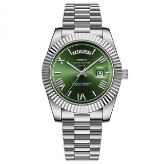 Foto 2 | Foto 2 | Reloj Nibosi Analógico De Cuarzo Para Hombre, Acero Inoxidable, Resistente Al Agua - Venta Internacional.