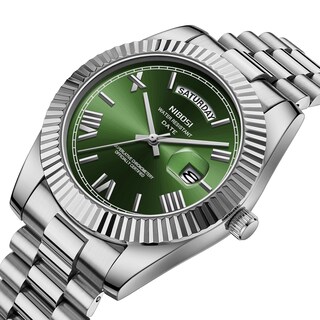 Foto 3 | Foto 3 | Reloj Nibosi Analógico De Cuarzo Para Hombre, Acero Inoxidable, Resistente Al Agua - Venta Internacional.