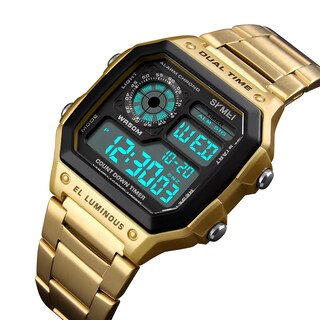 Foto 3 | Foto 3 | Reloj Pasoy Digital Dorado De Acero Inoxidable Impermeable Para Hombre - Venta Internacional.