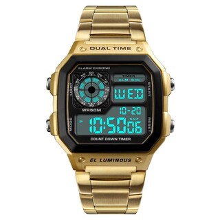 Foto 7 | Foto 7 | Reloj Pasoy Digital Dorado De Acero Inoxidable Impermeable Para Hombre - Venta Internacional.