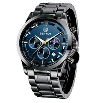 Reloj By Benyar Chronograph Quartz De Acero Inoxidable Para Hombre - Venta Internacional.