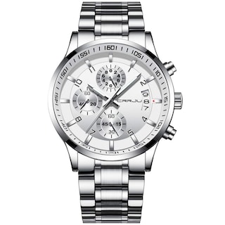 Foto 1 | Foto 1 | Reloj Crrju Con Fecha Y Cronógrafo Impermeable De Acero Inoxidable Para Hombre - Venta Internacional.