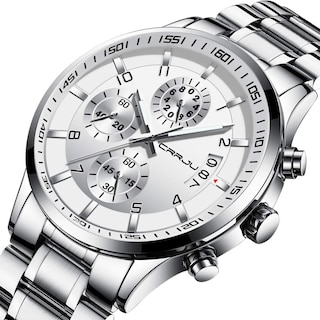 Foto 2 | Foto 2 | Reloj Crrju Con Fecha Y Cronógrafo Impermeable De Acero Inoxidable Para Hombre - Venta Internacional.