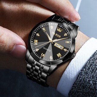 Foto 2 | Foto 2 | Reloj De Pulsera Olevs Para Hombre Analógico De Cuarzo Y Acero Inoxidable - Venta Internacional.
