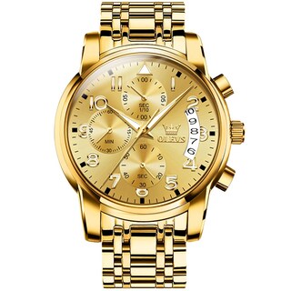 Foto 1 | Foto 1 | Reloj Olevs Gold Para Hombre De Acero Inoxidable Resistente Al Agua - Venta Internacional.