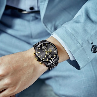 Foto 7 | Foto 7 | Reloj Golden Hour Con Cronógrafo Casual A La Moda Para Hombre, Color Dorado - Venta Internacional.
