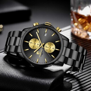 Foto 6 | Foto 6 | Reloj Golden Hour Con Cronógrafo De Acero Inoxidable Para Hombre, 30 M Wr - Venta Internacional.