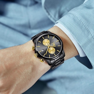 Foto 7 | Foto 7 | Reloj Golden Hour Con Cronógrafo De Acero Inoxidable Para Hombre, 30 M Wr - Venta Internacional.
