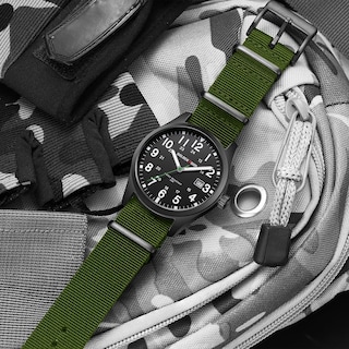 Foto 6 | Foto 6 | Reloj Golden Hour Con Correa Deslizante De Nailon Para Hombre, Color Verde - Venta Internacional.