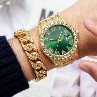Foto 7 | Foto 7 | Reloj Hunruy Hip Hop Iced-out Bling Diamond Luxury Para Hombre - Venta Internacional.