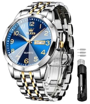 Reloj Olevs Blue Para Hombre Vestido De Lujo Analógico De Cuarzo - Venta Internacional.