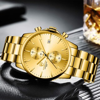 Foto 4 | Foto 4 | Reloj Golden Hour Con Cronógrafo De Cuarzo Y Acero Inoxidable Para Hombre - Venta Internacional.