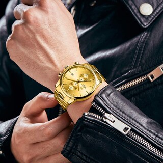 Foto 7 | Foto 7 | Reloj Golden Hour Con Cronógrafo De Cuarzo Y Acero Inoxidable Para Hombre - Venta Internacional.
